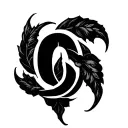 Cursive C tattoo design idea