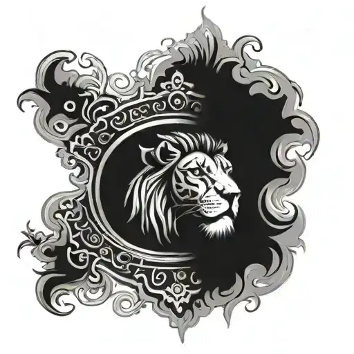leo zodiac sign Crown Mark 12:31 tattoo design idea
