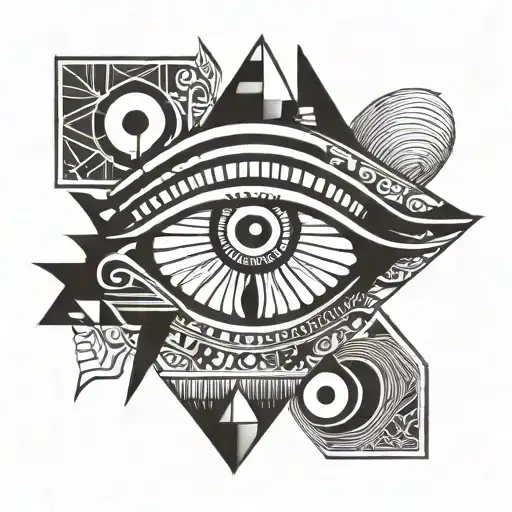 Egyptian eye symbol tattoo design idea