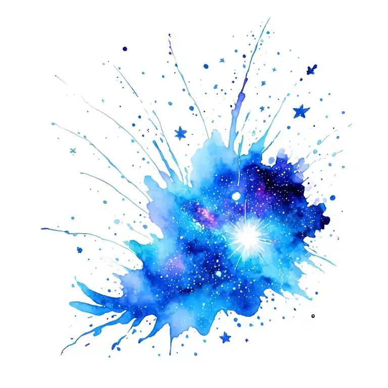 Galaxy withe elements tattoo design idea