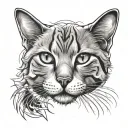 cat memorial tattoo design idea