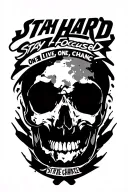 Фразы "STAY HARD,STAY FOCUSED,ONE LIVE,ONE CHANCE tattoo design idea