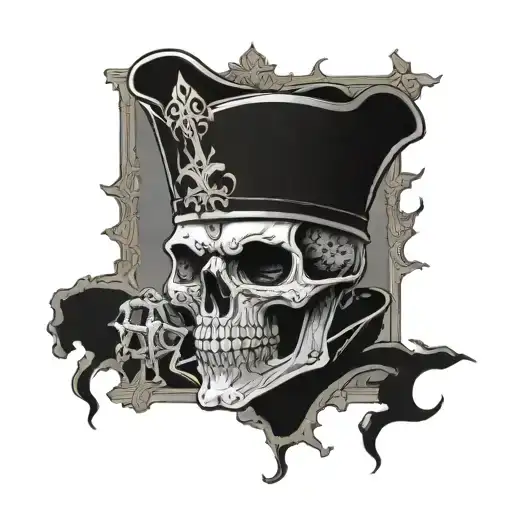 the emperor tarot card, skull, cracked background, eyes with blood tattoo design idea