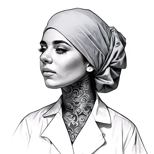 plastic female surgeon tattoo design idea