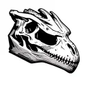 "Dinosaur skull" motorcycle helmet tattoo design idea