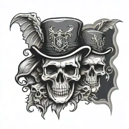 Irish skulls traditional style tattoo tattoo design idea