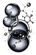 chemistry molecules tattoo design idea
