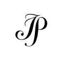 letters j p in cursive tattoo design idea