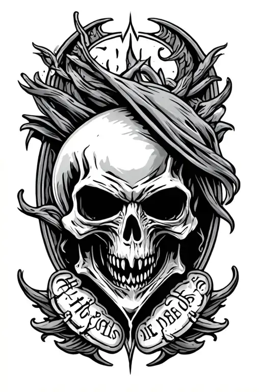 reaper death seal tattoo design idea
