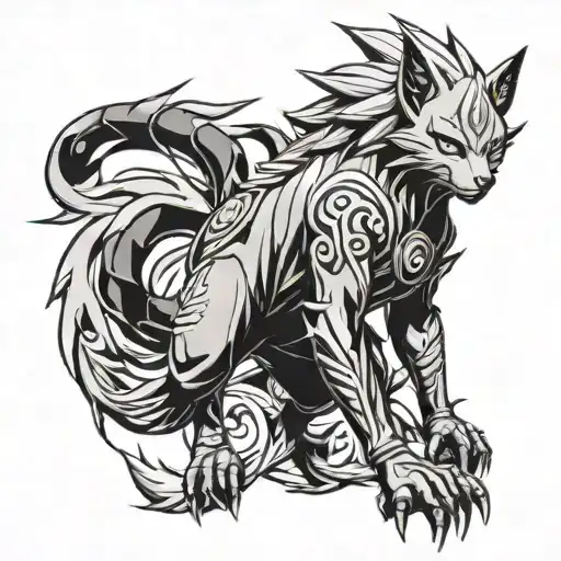 NARUTO KURAMA tattoo design idea