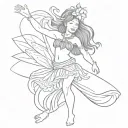 hula dancer tattoo design idea