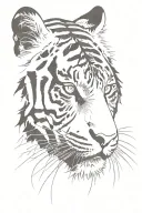 Tiger face tattoo design idea