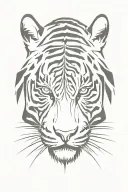 Tiger face tattoo design idea