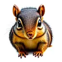chipmunk tattoo design idea