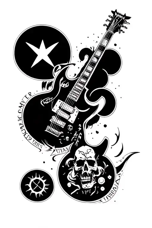 Led Zeppelin symbols incorporated tattoo design idea