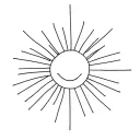 ray bright sun tattoo design idea
