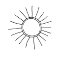 ray bright sun tattoo design idea