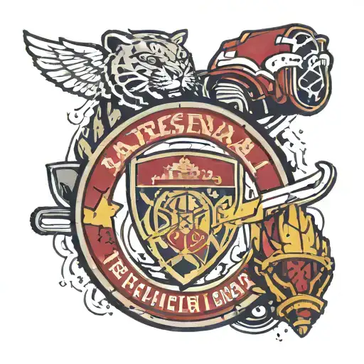 arsenal football club, avalanche hockey, and indiana hoosiers  tattoo design idea