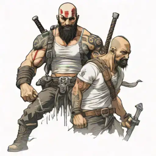 gta san andreas god of war playstation tattoo design idea