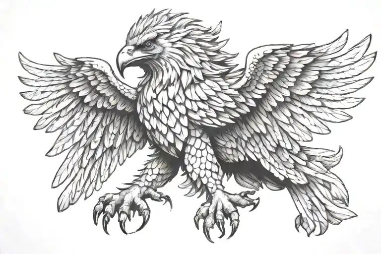 gryphon symbolizing strength tattoo design idea