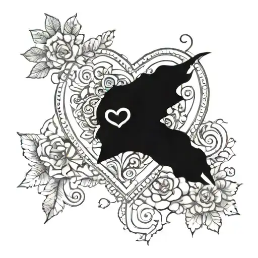 Incorporate a meaningful Sanskrit word or phrase into a heartbreak-themed design tattoo design idea