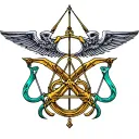 libra and Sagittarius symbol tattoo design idea