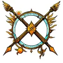 libra and Sagittarius symbol tattoo design idea