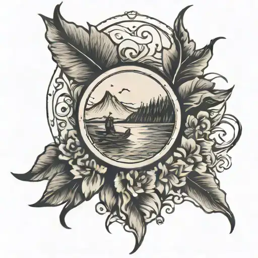 not all that wander are lost tattoo design idea