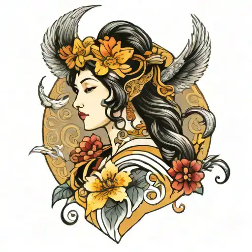 athena greek goddess tattoo design idea