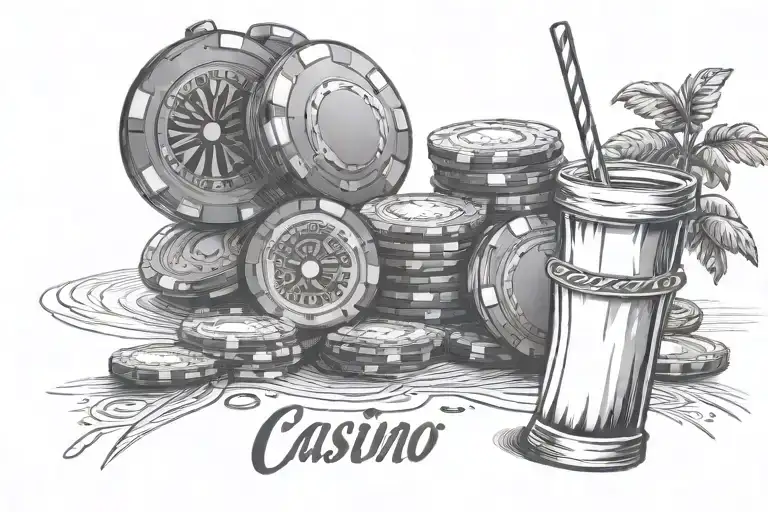 casino chips tattoo design idea