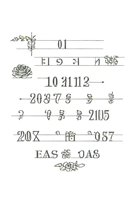 list of memorable dates stacked together tattoo design idea