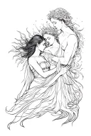 Orpheus and eurydice tattoo design idea