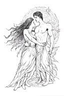 Orpheus and eurydice tattoo design idea