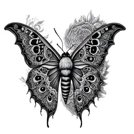 mandala deth moth tattoo tattoo design idea