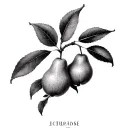 pear tree branch tattoo design idea