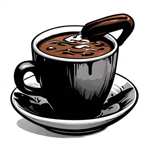 iced coffee cup cute tattoo design idea