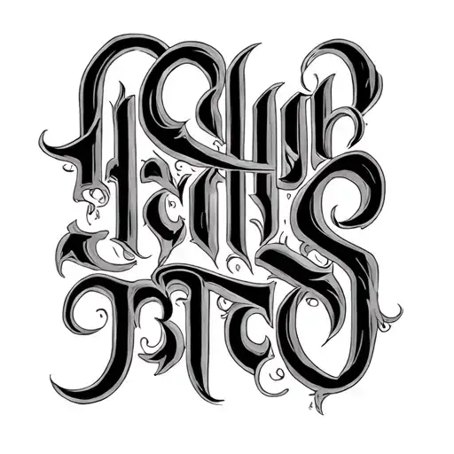 Two Word Ambigram Generator tattoo design idea