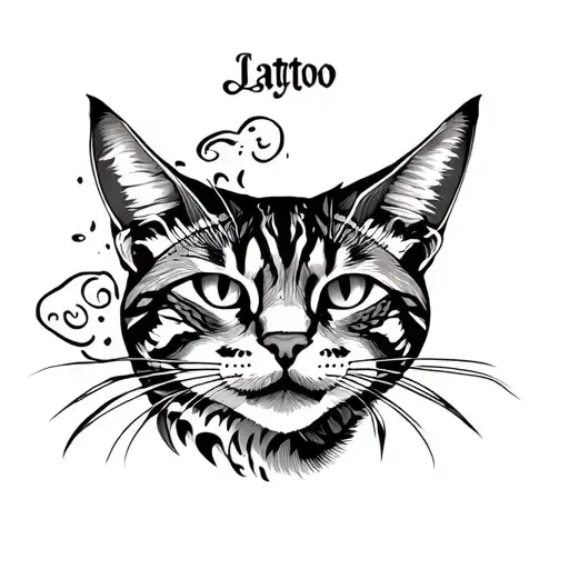 traditional bobcat  tattoo design idea