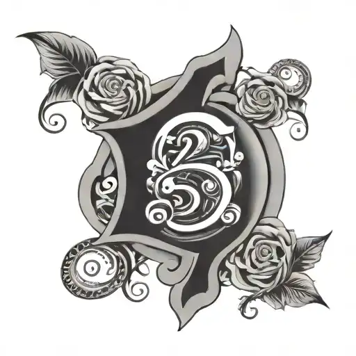 Number 25 tattoo design idea