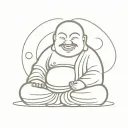 laughing Buddha tattoo design idea