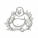 laughing Buddha tattoo design idea