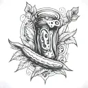 pickles tattoo design idea