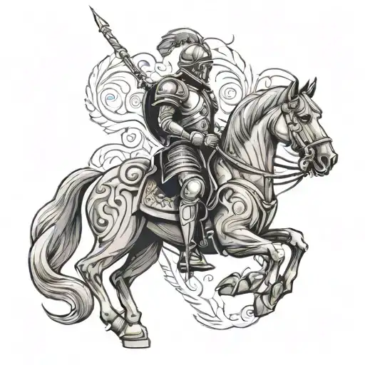 Knight of the Polish Hussars tattoo design idea