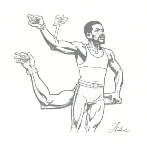 photo tommie smith at podium 1968 tattoo design idea