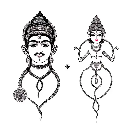 🕉️ And Trisul and Hanuman Gada tattoo design idea