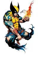 wolverine X men tattoo design idea