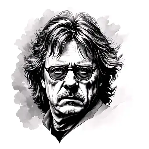 Stephen king face tattoo design idea