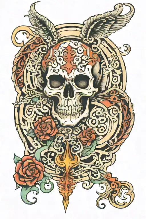 "1997" vertical tattoo design idea