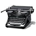 Typewriter tattoo design idea