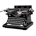Typewriter tattoo design idea